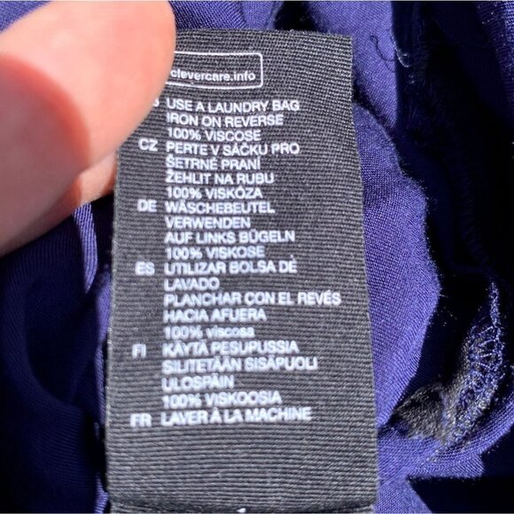 Stockholm Atelier & Other Stories Satin Slip Dress Midnight Blue US 8 - Picture 11 of 12